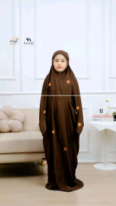 Mukena Terusan Bunga MARIGOLD Bordir Anak SD Remaja | Al Arsyad