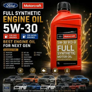 Full synthetic Ford engine oil 5w30 Use for gas and diesel engine. Best engine oil for next gen