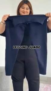 Legging Panjang Tebal Super Jumbo muat BB 60-140KG / Legging Plus Size hitam 7XL