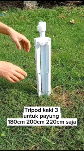TRIPOD / KAKI 3: Penyangga Dudukan Payung Tenda Parasol Pantai Serbaguna