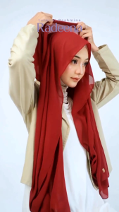 RADEENA Daffi Hijab Pashmina Premium Pastan Pasmina Polos