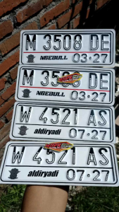 PLAT NOMOR MIKA AKRILIK BAUT TANAM COCOK UNTUK SEGALA MOTOR