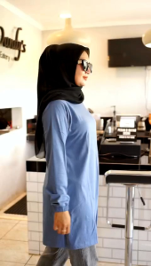 TUNIK POLOS WANITA TANGAN PANJANG KERUT & KARET