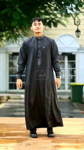 Jubah Albadar Polyester Manset Style Haromain: Gaya Tradisional untuk Acara Formal & Pesta