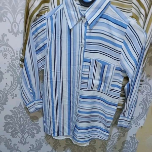 Kemeja Anak Perempuan Motif salur Untuk Usia 4-10tahun / Atasan Kemeja Anak trendy /Atasan anak kekinian 2024 terbaru