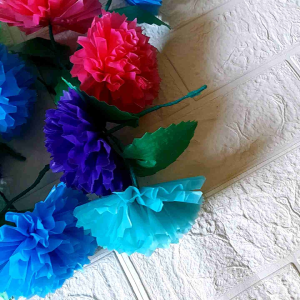 Bunga plastik kresek kelopak bunga pertangkai uk 15 cm