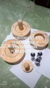 Cetakan Donat Kayu Model Mangkok 1 set Bisa COD ( BAYAR DI TEMPAT )
