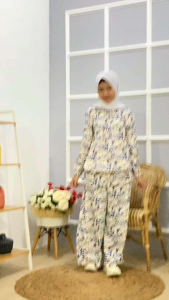 (8-9y) Setelan Celana Kulot Cala Anak Cutetrik GD 422 Set Celana Kulot Cutetrik Set Kulot Anak