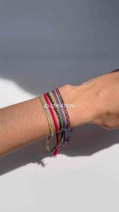 Gelang Tali Polos Kepang Pria Wanita Murah