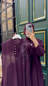 Nessa Abaya Set OUTER BOLDIR Aplikasi Swarosky PREMIUM