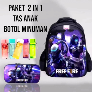 \\\"NIQABIS\\\" Tas Ransel 3in1 Ransel Anak Sekolah SD PAUD TK Karakter Free Fire