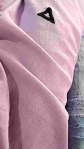 Kain Cringkle Puff Embroidery / Kringkle Bordir Motif Segitiga / Cet Airflow Bordir Harga 1/2 Meter