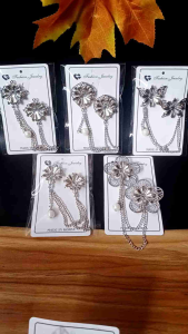 Bros Kebaya Rantai Motif Bunga | Bros Rantai Handmade highquality | Aksesosoris Busana KebayaJanggan dan Jas Mewah Elegan