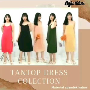 Baju tidur wanita dewasa tantop dress seksi spandek katun pakaian tidur busana wanita.