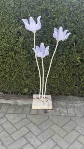 Standing Aksesoris bunga lampu motif bunga Kuncup 3 cabang dekorasi pelaminan / Bunga lampu hias photogrgraphi / bunga Flower Hiasan