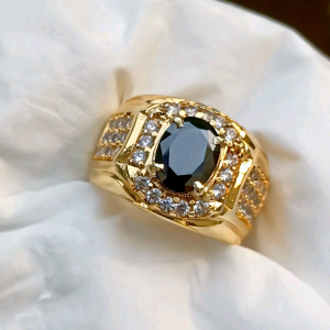 CINCIN BATU BLACK DIAMOND OVAL CUTTING MEWAH
