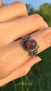 Natural Genuine | HQ Peach Pink Tourmaline Ring | Tourmaline Ring | S925 Adjustable | Tourmaline Jewelry