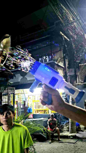 32 Hole rocket boom bazooka Bubble Gun Diy Bubble machine for adults & children (With Lights)