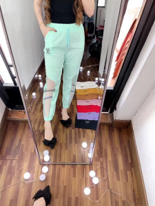 NEW ARRIVALL !! 8082 Celana Jogger Wanita Import Bangkok List Samping Cottun Stretch