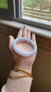 Jade bangle 54mm lavender sg seller A type jade