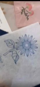 ชุดปักผ้าลายดอกไม้ ขนาด 6.1*9.5 cm. ฟรีสะดึง Flower Embroidery Kit 12cm free hoop