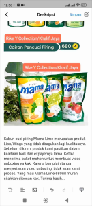 Sabun cuci piring Mama Lime 680ml termurah