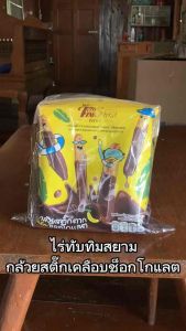 ไร่ทับทิมสยาม กล้วยสติ๊กเคลือบช็อคโกแลต ขนาด 50 กรัม จำนวน 4 ชิ้น