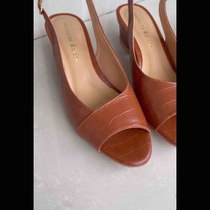 Nicholas Edison Sandal Heel Tara Black Sepatu Hak Tahu Pendek Terbaru