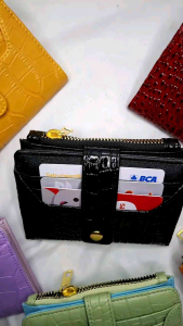 Dompet Lipat Mini Wanita Croco Kiyowo Dompet Koin Kekinian Gennie Wallet
