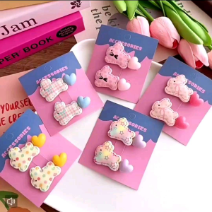 [Ready Stock现货]❗️Kids Cute Rabbit🐰Hair Clip (2pc/set)🎀2个装可爱卡通小兔子儿童边夹#甜美刘海夹#公主发卡🔥