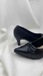 D9044 รองเท้าคัทชู DUDE หัวแหลม ส้นสูง 2.5 นิ้ว ไซส์ 35-40 สีดำ รองเท้าทำงาน ทรงสวย พร้อมส่ง