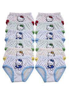 6pcs/12pcs Baby Girl Panty for Kids 0-12 Months 1-5 Years Old Cotton Polka Dot Printed Panties with Coloured Trim 0-12M 1-2 3-5 Yrs