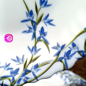 7.5in LUMINARC FRANCE ALIYA BLUE MICROWAVABLE PLATE • SOLD PER PIECE • JAPAN SURPLUS