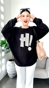 Pakaian Atasan Wanita Korean Style Blouse Knit Sivally Terbaru Oversize Jumbo Bigsize