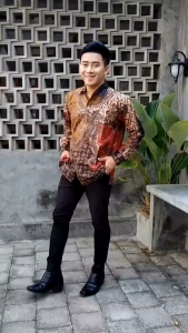 NEW ARRIVAL DISTRO KEMEJA BAJU BATIK PREMIUM ABADI PRIA LENGAN PANJANG PRIA COWO COWOK BORDIR SOGAN HRB026 MODERN SIZE M L XL XXL MURAH MERIAH NYAMAN DAN LEMBUT