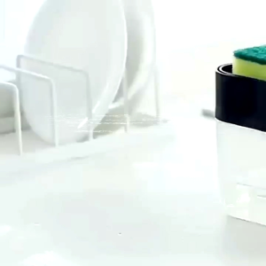 (BISA COD) PROMO Dispenser Sabun Cuci Piring & Holder Spons Cuci Piring 2in1