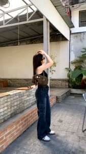 💥รับเปลี่ยนไซส์💥กางเกงยีนส์คาโก้ สีมิดไนท์ กระบอกกลาง ทรงสวยผ้าดีมากเอว25-40