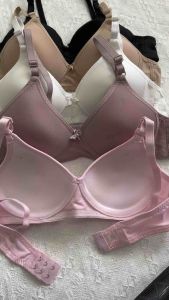 เสื้อในสตรีไร้โครงเหล็ก2ตะขอ ปรับได้สามระดับ ฟองน้ำบางทรงเล็กคัพA รหัส308