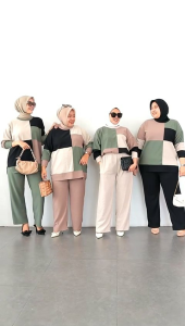 ONE SET KNIT NARUMI SETELAN RAJUT OVERSIZE JUMBO BIGSIZE XXXL