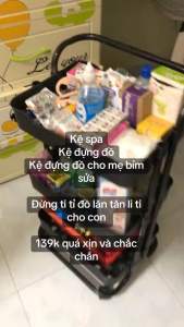 Xe Đẩy Spa 3 Tầng Đa Năng - Kệ để đồ bỉm sữa-kệ phòng tắm có bánh xe đẩy chuyên dụng ❤️‍🔥❤️‍🔥❤️‍🔥