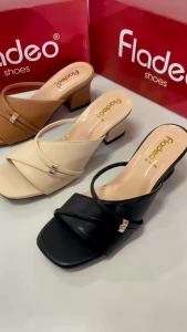 Sandal Heels Wanita / Slop Heels Fladeo Premium Kode i13 / Bakul Sandal 45