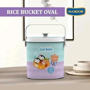 Rice Bucket OVAL Nandos 12 Liter Printing foil 3D Anti gores 3212/3117 kotak bekal makanan