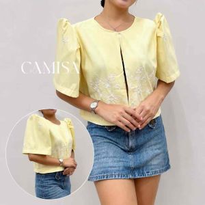 Liwayway (L-3XL) Modern Filipiniana Top - Pilon Filipiniana Slevees