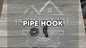 1PC - Industrial Pipe Wall Hooks - Heavy Duty Iron Rustic Pipe Hook for Hanging Towels Coats and Bags (1/2" Diameter)
