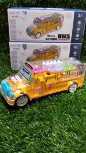 No.0927a(รถ)รถบัสนักเรียนฟันเฟือง มีไฟสวยมากๆ มีเสียง ตามจังหวะเพลง ay/jo 11