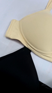 AVON AMAYA DREAM CURVE NON-WIRE MEMORY FOAM MOULDED BRA |BLACK|CREAM