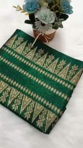 Songket Silungkang Set Couple Ijo Gold Full Kristal Premium