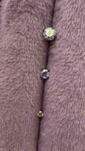 Aurora (AB) Colored CZ Flatback Earring (1ชิ้น)