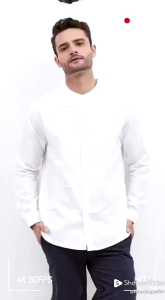 Kemeja pria Koko Shanghai polos lengan panjang