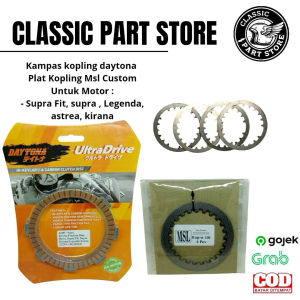 Kampas kopling dayton dan plat kopling untuk motor astrea kirana legenda supra dan supra fit